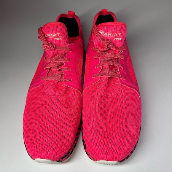 ARIAT Women's Shoes Sneakers Fuse Leopard Bright Pink Mobwife Sz 11 Workout Gym - Picture 3 of 11